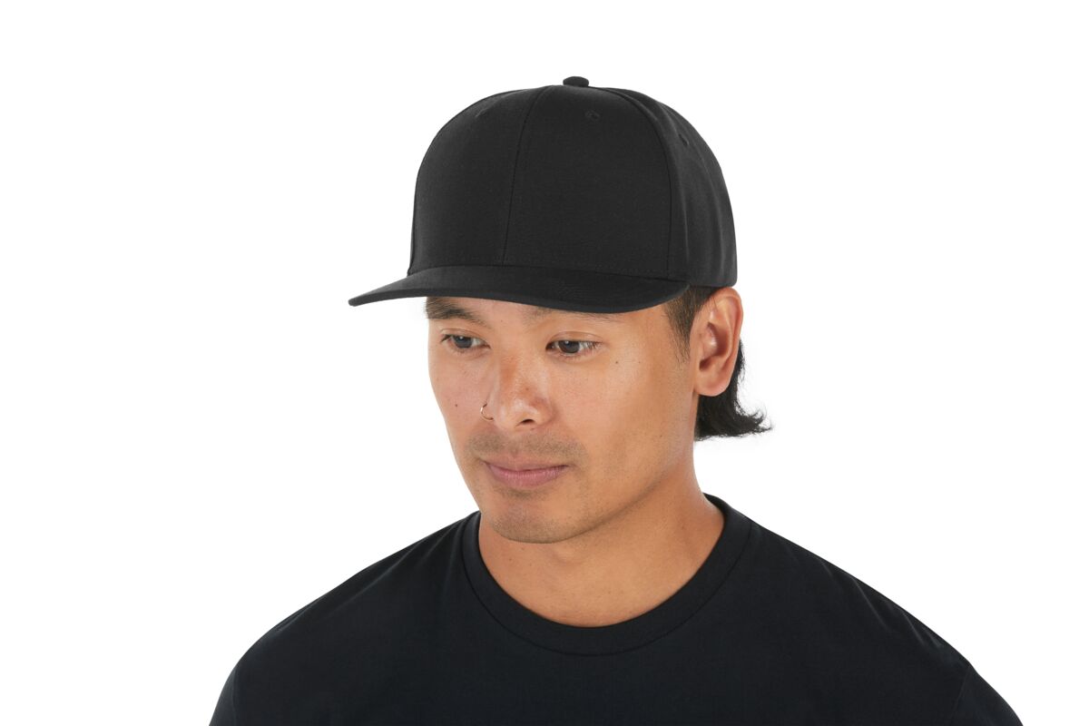 recycled-poly-classic-6-panel-hat-s8 WebPDP-HAT001002_Recycled_Poly_Classic_6Panel_Hat_Black_Studio_Harper_Studios_0723_Side_2__HAT001002OS.jpg