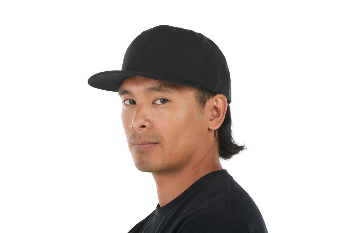 recycled-poly-classic-6-panel-hat-s8 WebPDP-HAT001002_Recycled_Poly_Classic_6Panel_Hat_Black_Studio_Harper_Studios_0723_Side_3__HAT001002OS.jpg