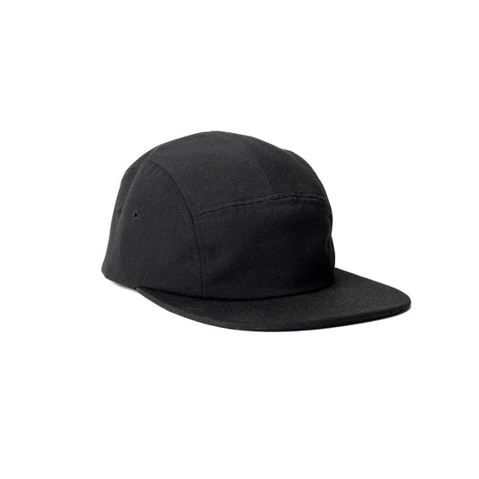 recycled-poly-flat-brim-5-panel-hat-q4 Web_PDP-FlatBrim5PanelHat_Studio_Front_Black.jpg